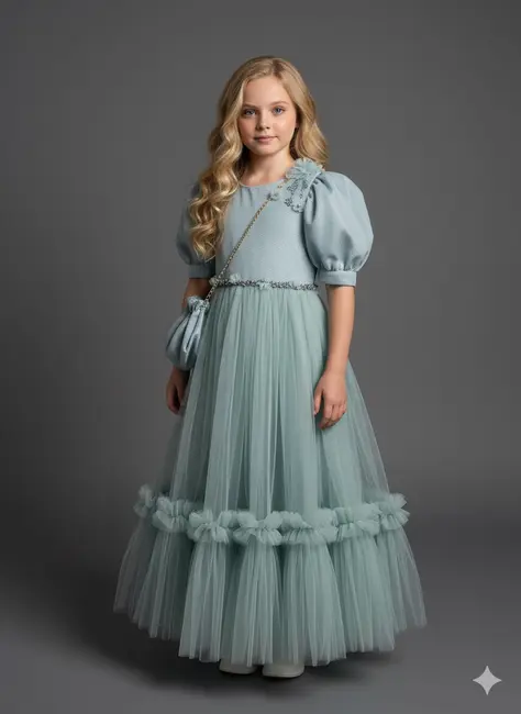 שמלת אריאה- טורקיז בהיר