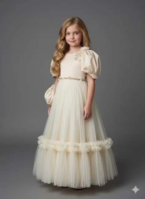 שמלת אריאה- שמנת