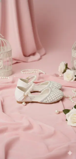 נעלי בובה פנינים