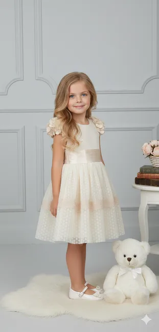 שמלת אנסטסיה-שמנת